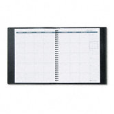 Appointment Book Plus Mid-Sized Monthly Planner, 6-7/8 x 8-3/4, Black, 2013