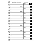 Telephone/Address Refill, Tabbed, For 70-064/70-543/70-008, 2013