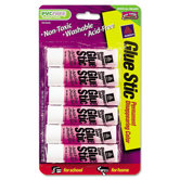Application Permanent Glue Stics, .26 Oz, 6/Pack