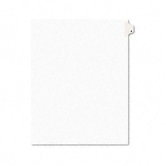 Avery-Style Legal Side Tab Dividers, One-Tab, Title A, Letter, White, Pack of 25