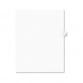 Avery-Style Legal Side Tab Dividers, One-Tab, Title J, Letter, White, Pack of 25