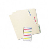 File Folder Typewriter Labels, 3-7/16 x 15/16, Assorted, 252/Pack