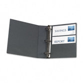 Nonstick Heavy-Duty Locking Round Ring View Binder, 2in Cap, Shadow