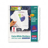 Index Maker Clear Label Dividers, 8-Tab, 11 1/4 X 9 1/4, 5 Sets