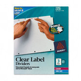 Index Maker Clear Label Dividers (3 Tabs, 25 Sets/Pack)