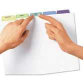 Index Maker Clear Label Contemporary Color Dividers, Five-Tab, 25 Sets per Box