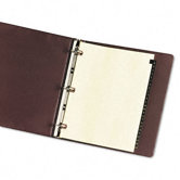 Copper Reinforced Leather Tab Dividers, 25-Tab, A-Z, Letter, Black, 25 per Set