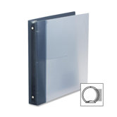 Flexible Presentation Binder, View Pocket, 1" Capacity, Blue/Gray