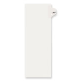 Dividers, "287", Side Tab, 8-1/2"x11", 25/PK, White