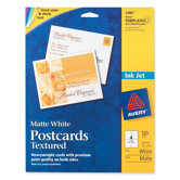 Post Cards, Textured, Card Size 4-1/4"x5-1/2", Matte, 120 per Box, White