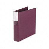 Heavy-Duty Binder with Three Round Rings, 2in Capacity, Mauve