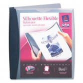 Silhouette Flexible Poly View Binder, 1" Capacity, Dark Blue