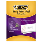 Easy Print & Peel Clear Mailing Labels (900/Pack)