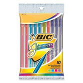 Shimmers Stick Pen, Medium Point, 10 per Pack, Assorted
