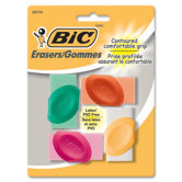 Contoured Comfortable Grip Eraser (Set of 4)