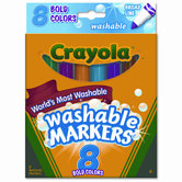 Washable Broad Point Markers (8/Set)