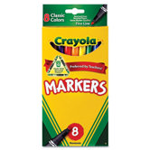 Non-Washable Markers, Fine Point, Classic Colors, 8/Set