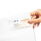 Self-Adhesive Business Card Holders, Side Load, 3-1/2 X 2, Clear, 10/Pack