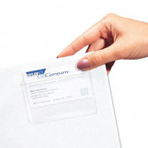 Self-Adhesive Business Card Holders, Top Load, 3-1/2 X 2, Clear, 10/Pack
