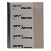 Report Covers, w/ Binding Bars, 50/BX, Smoke Vinyl