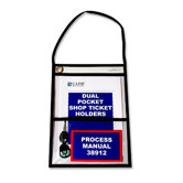 Shop Ticket Holders, w/ Hanging Strap, 9"x12", 15 per Pack, Clear