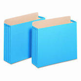 3 1/2" Expansion File Cabinet Pockets, Straight, Letter, Blue