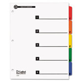 100% Recycled OneStep Index System, Multicolor 5-Tab, 11 x 8-1/2, 1 Set