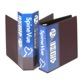 Vinyl SpineVue Ring Binder, 3" Capacity, 11"x8-1/2", Maroon