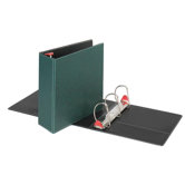 Locking D-Ring Binder, 4" Cap,11"x8-1/2",Evergreen