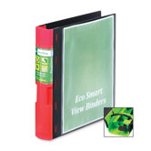 View Binder, 2" Capacity, 11"x8-1/2", Black/Red