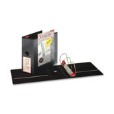 Clearvue Binder, D-Ring, 5" Capacity, 11"x8-1/2", Black