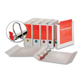 Freestanding D-ring Binders, 11"x8-1/2", 1" Capacity, White