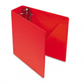Heavyweight Vinyl Slant-D Ring Binder, 3in Capacity, Red