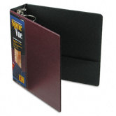 Spinevue Round Ring View Binder, 3in Capacity, Maroon