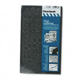 Chartpak Press-On Vinyl Letters and Numbers, Self Adhesive, 94/Pack