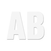 Vinyl Numbers/Letters, 3", White