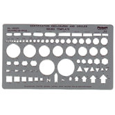 Circle and ID Template, 5-7/8"x10"x.020" , Soft Gray