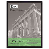 Flat Face Wood Poster Frame with Plexiglas Window