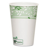 EcoSmart Hot Cups, PLA Lined Paper, Viridian, 50/Carton