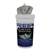 Graffiti/Paint Remover Towels, Non-scratching, 30 Count
