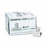 Bulldog Clips, Steel, 7/16" Capacity, 1-1/4"w, Nickel-Plated, 36/box