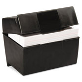 Oxford Plastic Index Card Flip Top File Box Holds 500 5 x 8 Cards