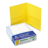 Oxford Twin-Pocket Portfolio, Embossed Leather Grain Paper, 25/Box