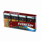 Gold Alkaline Batteries, 9V, 4/pack