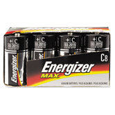 Max Alkaline Batteries, C, 8 Batteries/Pack