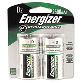 E2 Nimh Rechargeable Batteries, D, 2 Batteries/Pack