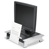 Monitor Riser, Height/Tilt Adjustable, Storage Drawer, Copyholder