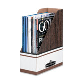 Magazine File Holder, 4"x9"x11-1/2", 6 per Pack, Woodgrain