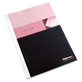 Thermal Binding System Covers, 9 3/4 x 11 1/8, Clear/Black, 10/Pack, 3/8"