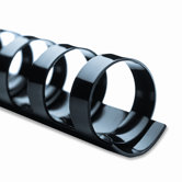 CombBind Spines, 1/4" 25-Sheet Capacity, Black, 100 per Box